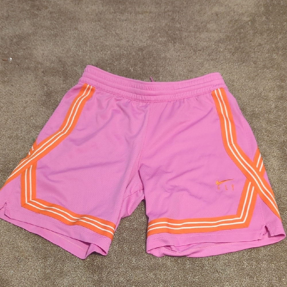 Nike Women's Athletic Shorts in Pink and Orange